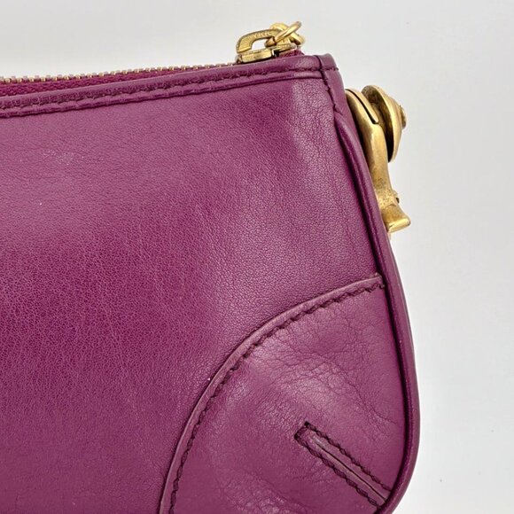 RARE Vintage Y2K Juicy Couture Leather Shoulder Bag with Gold Chain Strap - Picture 12 of 14